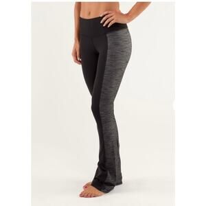 Lululemon Athletica Women’s Colorblock Barre Pulse Pants Heathered Black Size 12